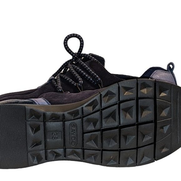SAYDO WMNs Made In Portugal Suede & Textile Lace Up Shoes New in Box Size 7.5 US - Picture 7 of 10